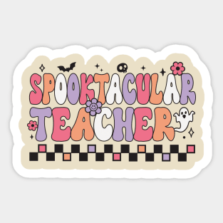 Spooktacular Teacher / Retro Style Sticker